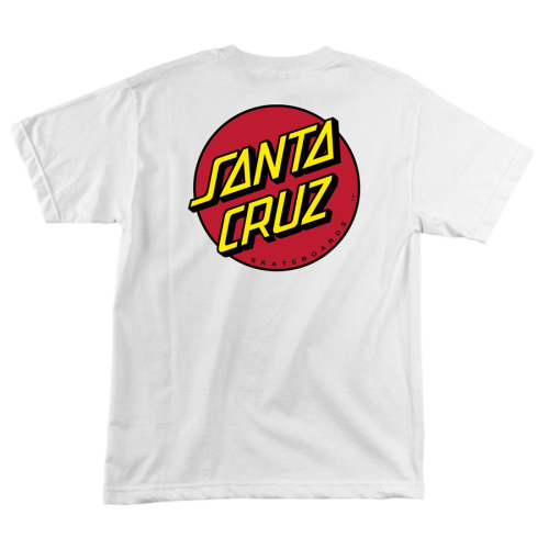 Santa Cruz Classic Dot T-Shirt Youth White