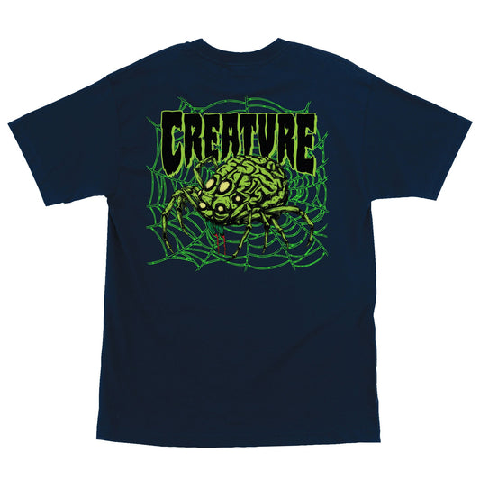 Creature Spindel Heavyweight T-Shirt Mens Navy
