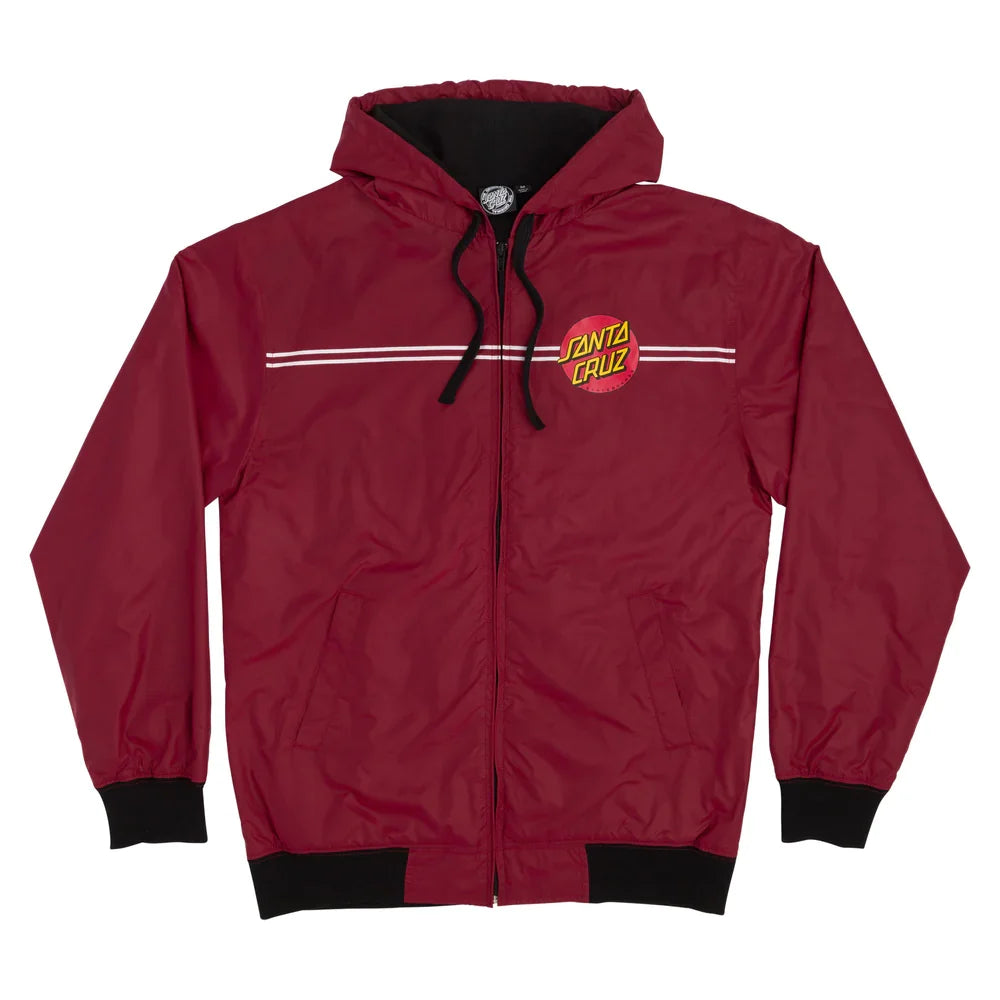 Santa Cruz Dot Hooded Windbreaker Jacket