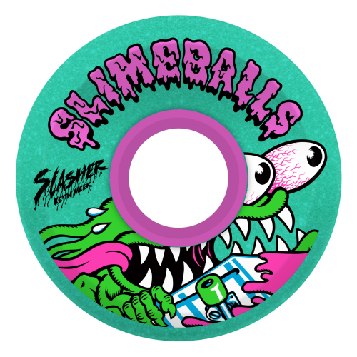 Slime Balls 60mm Meek Slasher OG Slime Green Glitter 78a Skateboard Wheels