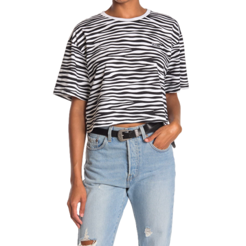 Obey Feisty White Multi Women's Tee