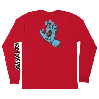 Santa Cruz Screaming Hand L/S Red Tee