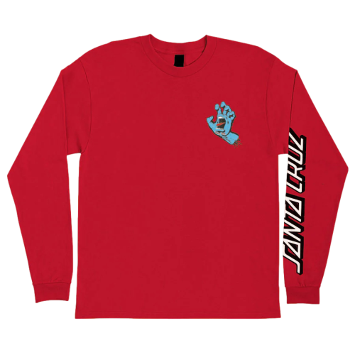 Santa Cruz Screaming Hand L/S Red Tee