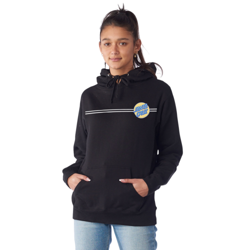 Santa Cruz Other Dot P/O Hooded Midweight Sweatshirt Womens Black w/Yellow