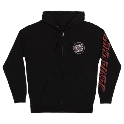 Santa Cruz Beginning Dot Black Hooded Zip Up