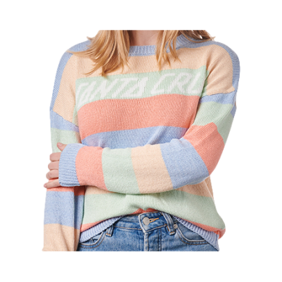 Santa Cruz Multi Stripe Crew Neck Women's Sweater