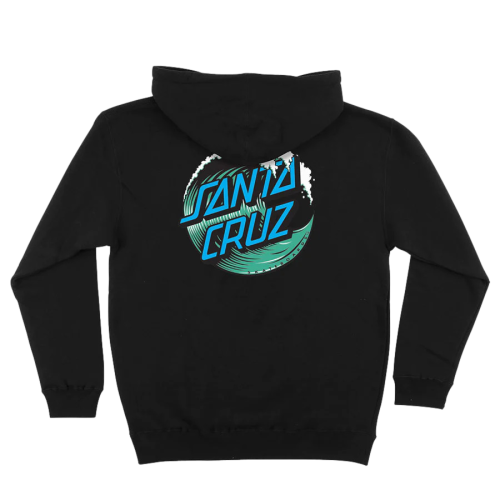 SANTA CRUZ WAVE DOT PULLOVER BLACK