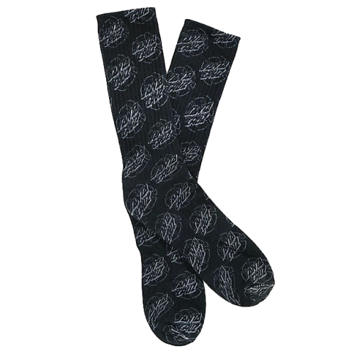 Santa Cruz Broken Dot Crew Socks Mens Black