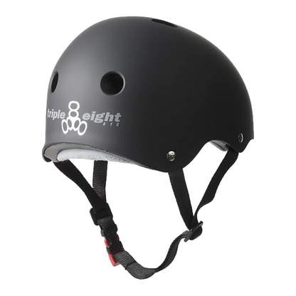 Triple 8 Certified Sweatsaver Black Rubber Helmet