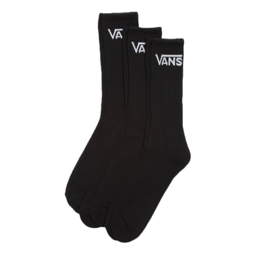 Vans 3 Pack Crew Socks Mens Black