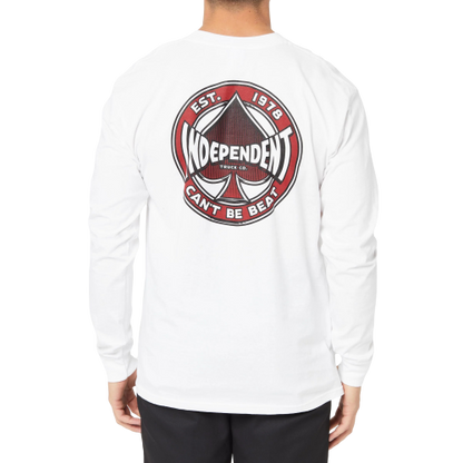 Independent Cant Be Beat White L/S TEE