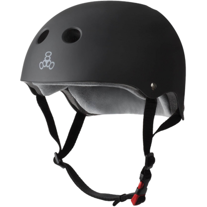 Triple 8 Certified Sweatsaver Black Rubber Helmet
